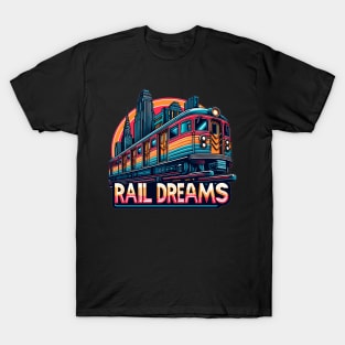 Subway Train, Rail Dreams T-Shirt